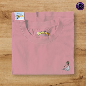 Gardevoir Embroidery T Shirt Summer Shirts Psychic Type Poke Embroider Pika -chu Bulbasaur Squirtle Charmander T Shirts Poke Tank Anime