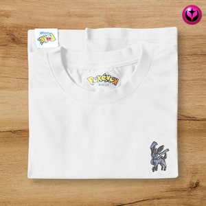 Sylveon Embroidery T Shirt Summer Shirts Fairy Psychic Type Poke Embroider Pikachu Bulbasaur Squirtle Charmander T Shirts Poke Tanktop