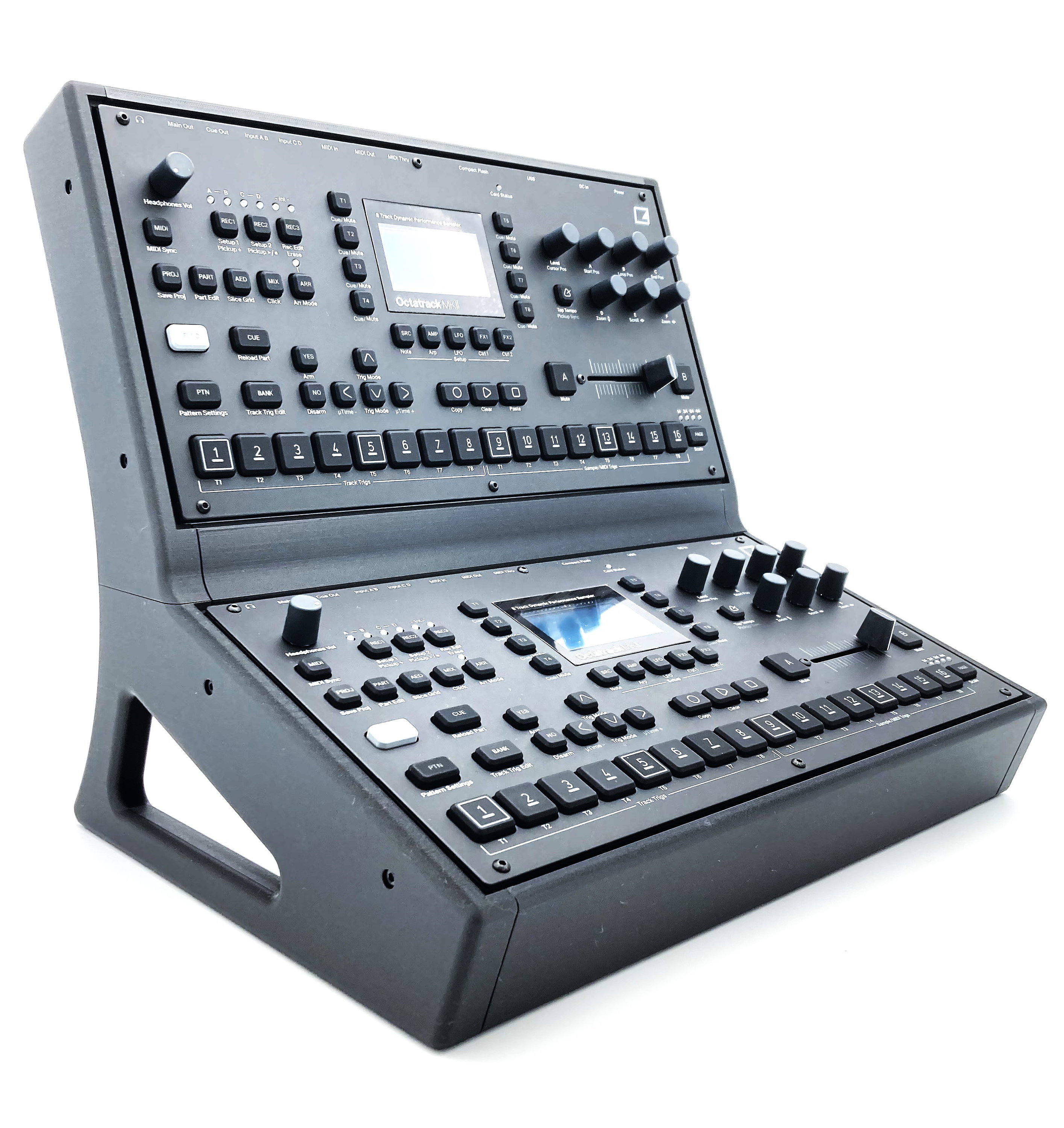 2-Tier Octatrack / Machinedrum / Rytm Mk I / Analog Four Mk I / Monomachine stand | Decksaver compatible | Made with carbon fiber