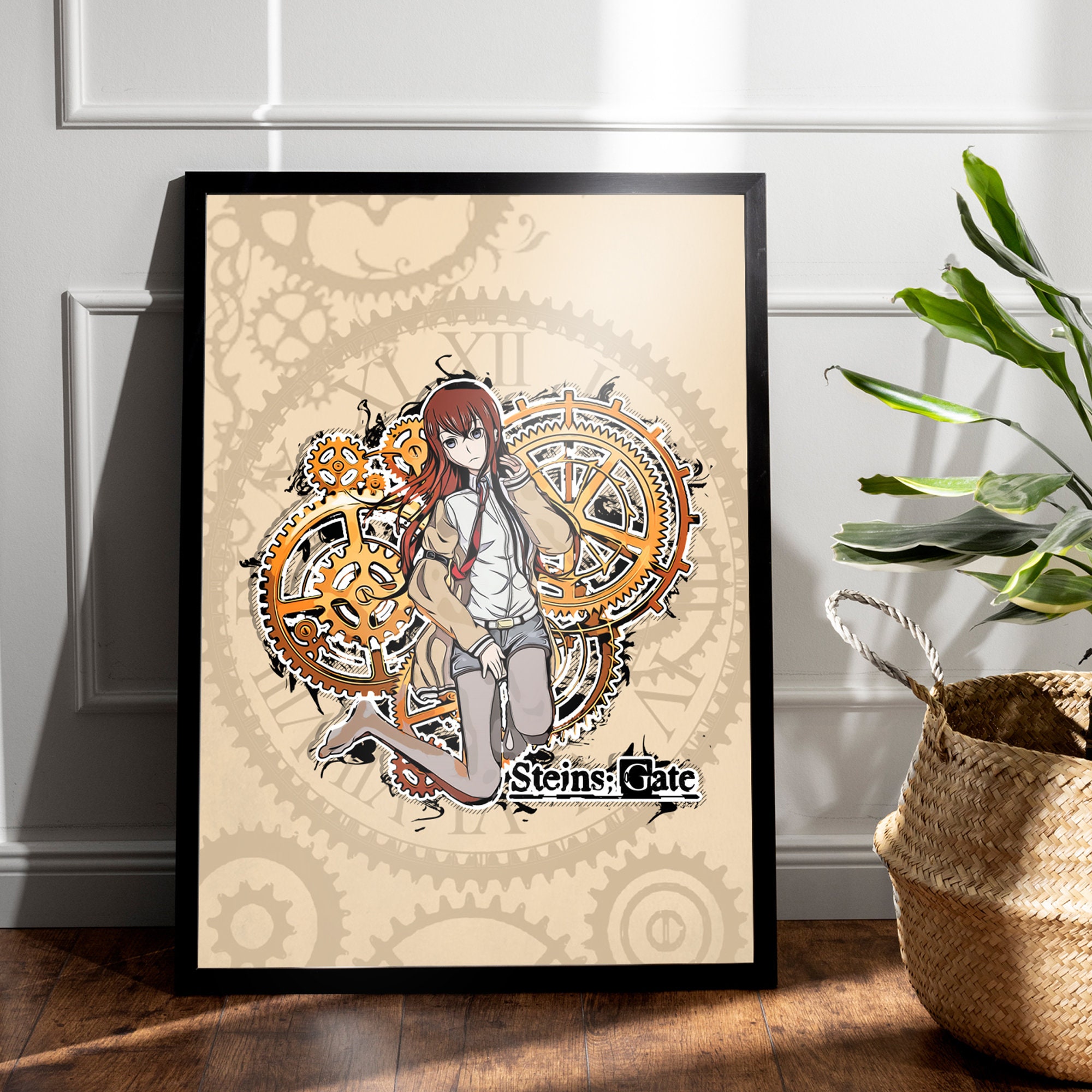  Steins Gate Anime Movie Day Comic Poster Vintage Metal Tin Logo  Wall Home Wall Art Metal Tin Logo Cave Bar Club Metal Tin logo 8x12 inches:  Posters & Prints