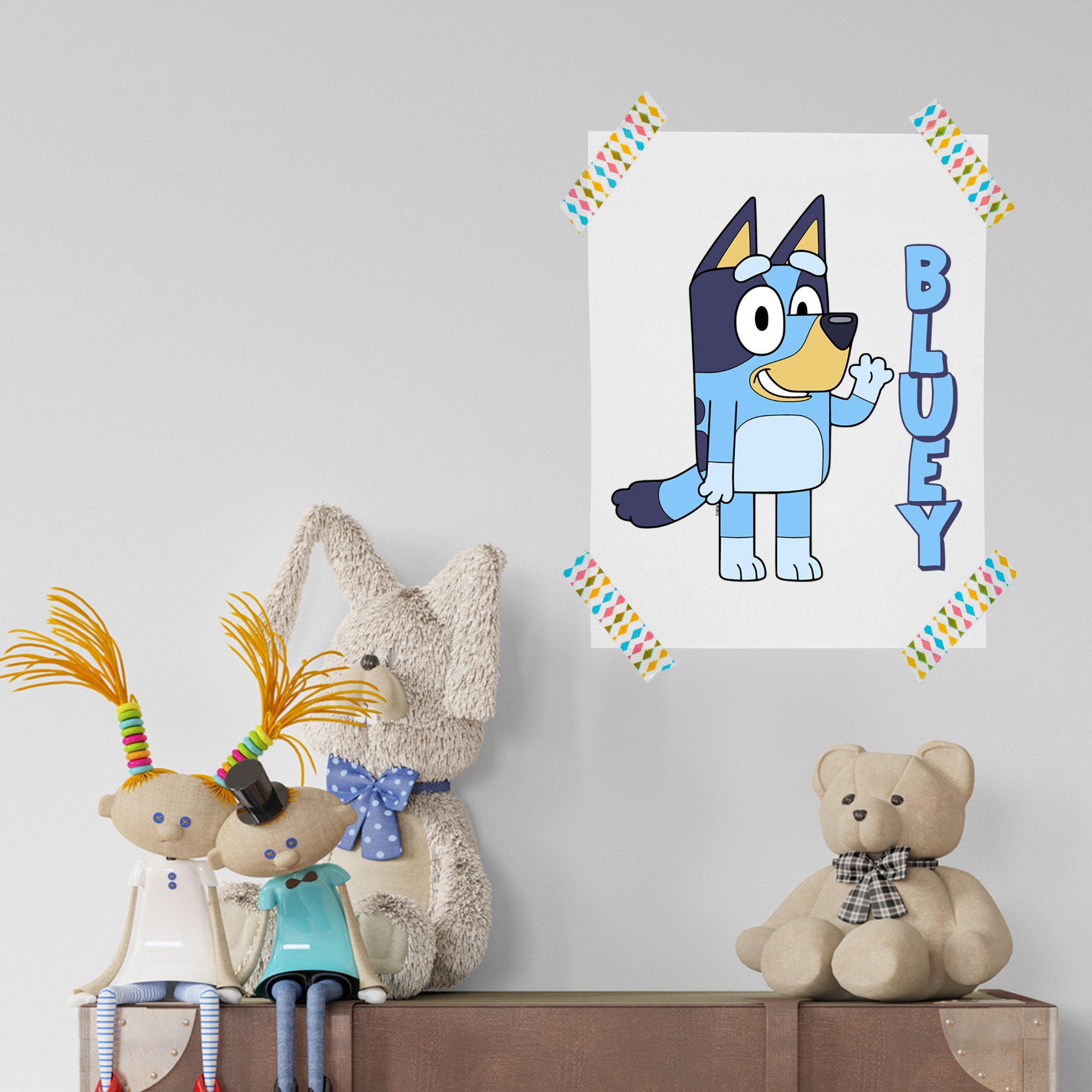 Bluey Cartoon Poster Bluey Kids Tv Series Poster Kids Room Wall Art Bluey Cartoon Poster Bluey Kids Tv Series Poster Kids Room Wall Art