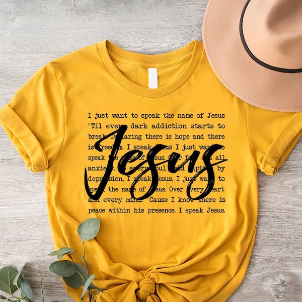 Speak Jesus Shirt - Etsy
