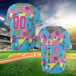 Personalized Retro Baseball Jersey, Custom Baseball Jersey, Vintage Baseball Jersey, Family Jersey, Disco  Party Baseball Jersey