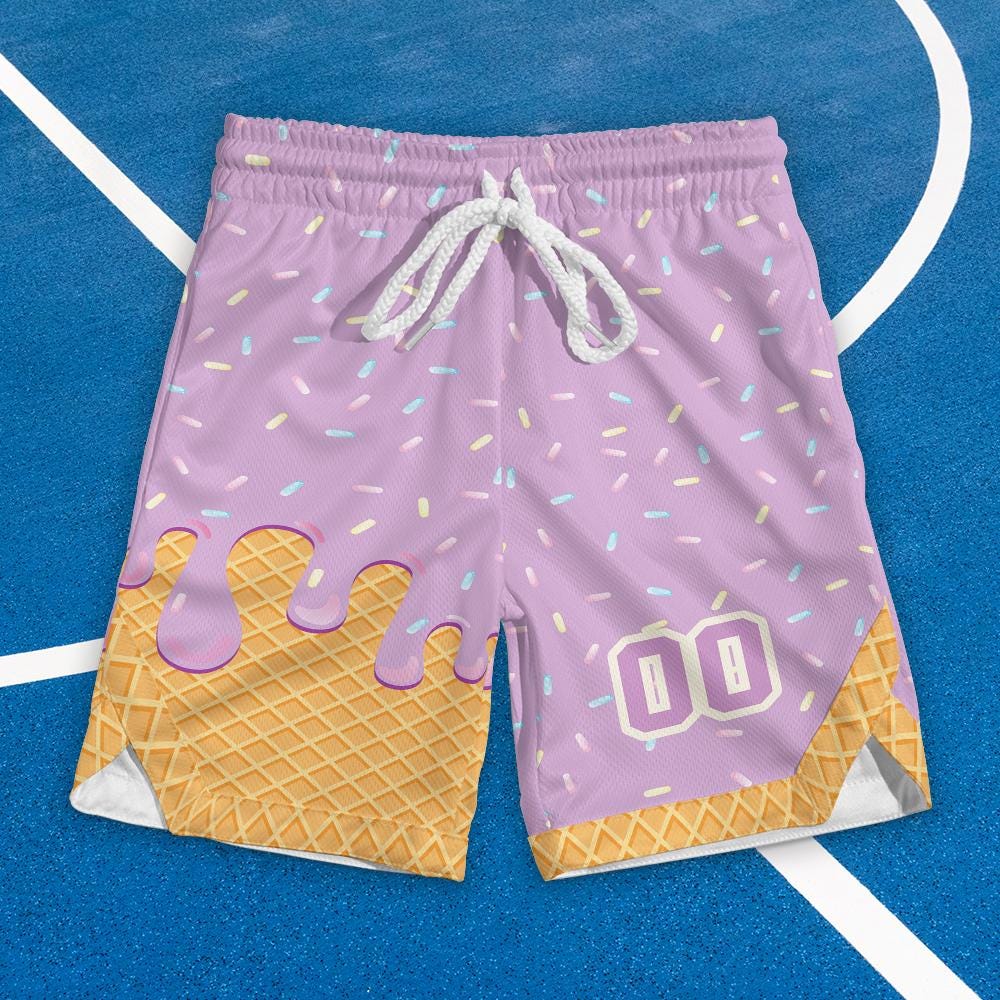 Custom Jersey Shorts, Ice Cream Drip Shorts, Youth Drip Baseball