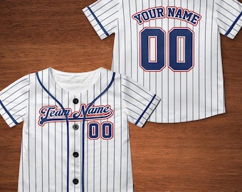 Camiseta de béisbol personalizada, nombre y número personalizados, para niños, jóvenes y adultos, ideal como regalo de cumpleaños.
