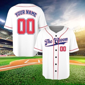 Personalized Groom Groomsmen Baseball Jersey, Custom Baseball Jersey, Bachelor Party Matching Shirt, Best Man Groomsman Jersey