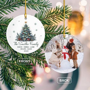 Personalized Family Christmas Name Ornament, Personalized Ornament For Family,  Custom First Christmas As A Family Keepsake, Family Gift