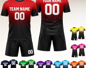 Custom Soccer Jersey Kids, Personalized Soccer Team Shirts, Soccer Jersey Men Women Youth Toddler, Soccer Team Uniform, Soccer Jersey Set