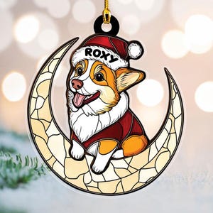 Corgi Ornament, Dog Christmas Ornament, Corgi Dog Ornament, Personalized Dog Ornament, Corgi Gift, Dog Ornament, Dog Mom Gift Christmas