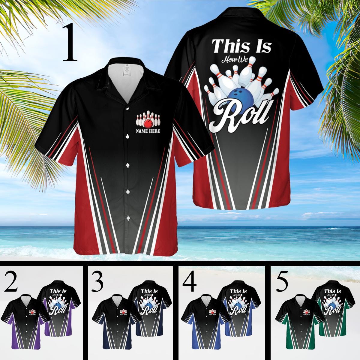 Discover Personalized Bowling Hawaiian Shirt, This Is How We Roll Bowling Hawaii Shirt, Custom Bowling Shirt, Bowling Team Shirt, Retro Bowling Shirt