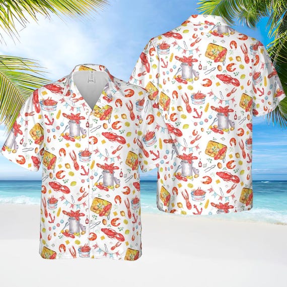 Crawfish Boil Hawaiian Shirt, Louisiana Crawfish Shirt, Crawfish Season Hawaii Shirt, Funny Button Up Shirt, Summer Shirt, Travel Shirts