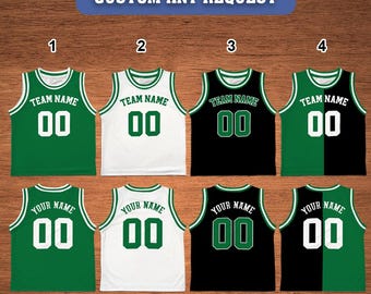 Custom Green Basketball Jersey, Custom Kids Basketball Jersey, Toddler Basketball Jersey, Birthday Basketball Jersey, Basketball Team Jersey