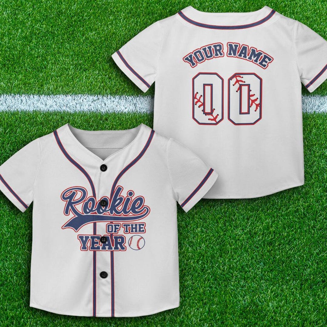 Personalized Rookie of the Year Jersey, Custom Kids Birthday Baseball ...