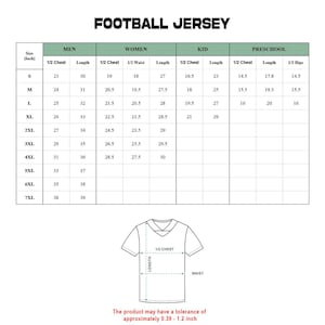 Camiseta de fútbol personalizada, nombre y número de equipo personalizados, camiseta deportiva para el día del partido, camiseta de fútbol personalizada, camiseta de equipo de fútbol imagen 2