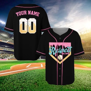 Custom Respect The Drip Shirt, Personalized Ice Cream Drip Baseball Jersey, Baseball Drip Shirt, Custom Baseball Jersey,Ice Cream Drip Shirt