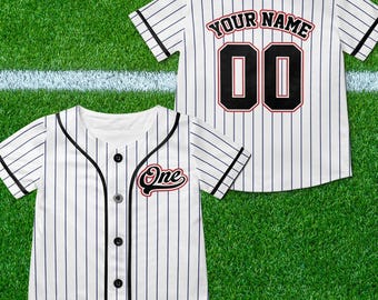 Personalized Baseball Jersey, 1st Birthday Baseball Jersey, Custom Toddler Baseball Jersey, Custom Baseball Jersey Shirt, Baseball Birthday