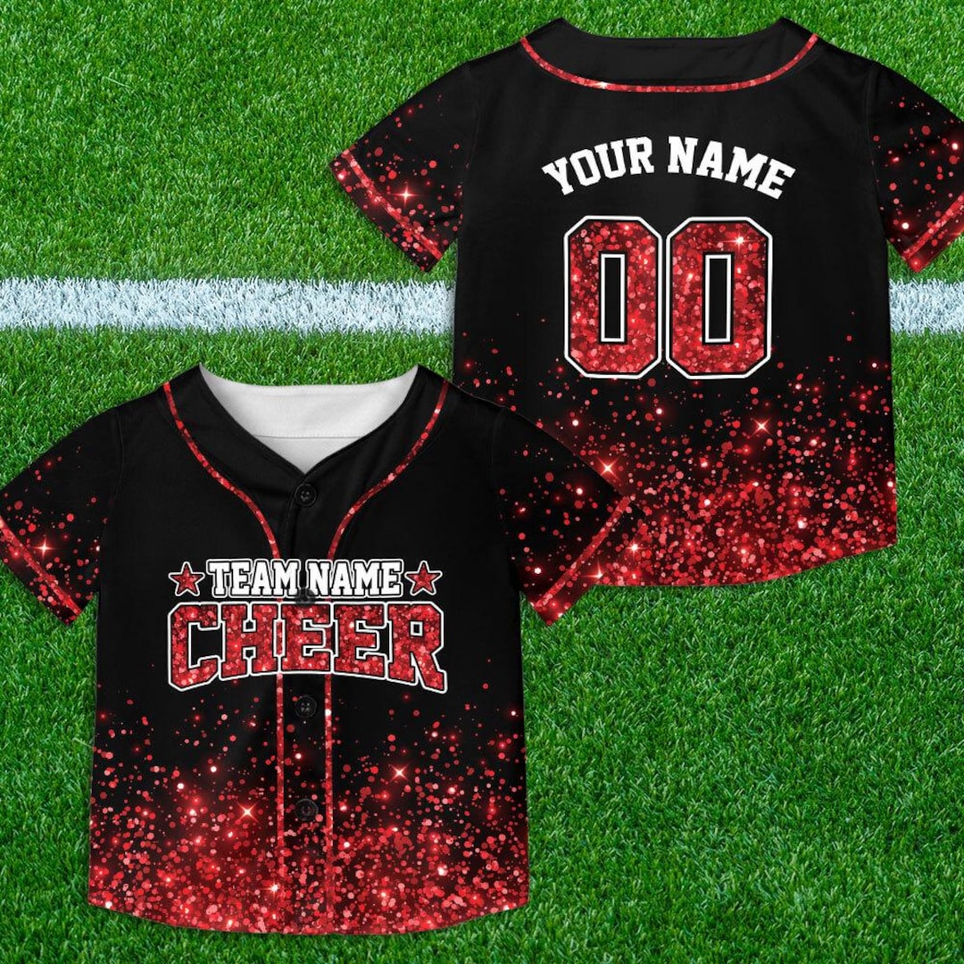 Personalized Cheerleading Baseball Jersey, Custom Baseball Jersey ...