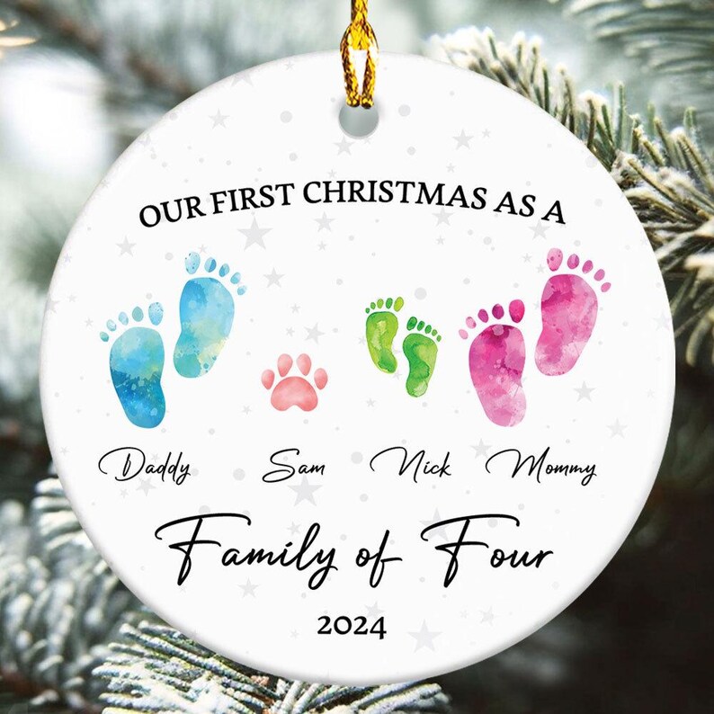 Family Christmas Ornament, Personalized Family Christmas, Family