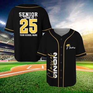 Graduation Jersey, Personalized Jersey Baseball, Custom Baseball Jersey, Custom Graduation Shirt, Class of 2025 Shirt, Baseball Jersey Shirt