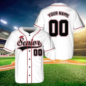 Senior 2025 Shirt, Custom Baseball Jersey, Graduation Jersey, Personalized Jersey Baseball, Custom Senior Shirt,High School Graduation Shirt