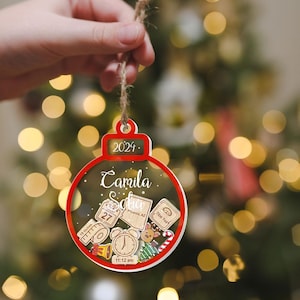 Baby&#39;s First Christmas Ornament, Baby 1st Christmas Ornament, Personalized Baby Ornament, Custom Newborn Gift, 4d Shake Babies Ornament