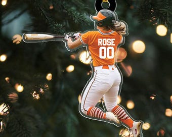 Personalized Baseball Ornament, Softball Ornament, Coach Gifts, Baseball Ornament, Coach Gifts Softball, Christmas Tree Decoration