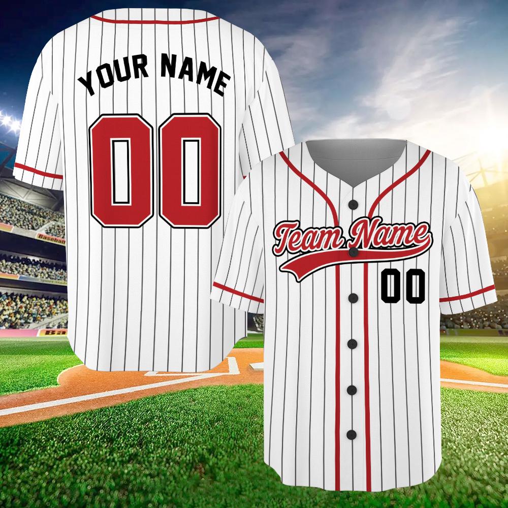 Uniform Design Color:red Personalized Baseball Jersey, Custom Baseball Jersey With Name Number ...