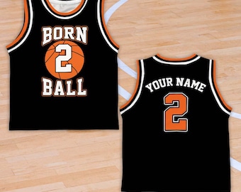 Born Two Ball Jersey, Personalized Kids Basketball Jersey, Basketball Second Birthday, Custom Basketball Jersey, Toddler Basketball Jersey