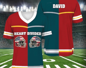 Custom Two Football Team Jersey, Personalized Football Jersey, Two Team Football Jersey, Football Jerseys Shirt, Divided Jersey For Any Team