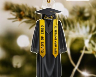 Graduation Ornament, Graduation Ornament Personalized, High School Graduation Gifts, 2D Flat,  Graduation Gifts, High School Grad Gifts