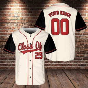 Class of 2025 Shirt, Custom Baseball Jersey, Graduation Jersey, Personalized Jersey Baseball, Custom Graduation Shirt, Baseball Jersey Shirt