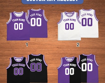 Custom Purple Basketball Jersey, Custom Kids Basketball Jersey, Toddler Basketball Jersey, Birthday Basketball Jersey,Basketball Team Jersey