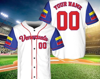 Personalized Venezuela Flag Baseball Jersey, Family Matching Shirt, Hispanic Gift, Venezuelan, Adult And Kid Jersey, Custom Baseball Jersey