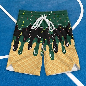 Custom Jersey Shorts, Ice Cream Drip Shorts, Youth Drip Baseball Shorts, Ice Cream Drip Shorts Youth, Toddler Shorts Boy, Short For Kids