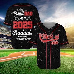Class of 2025 Shirt, Personalized Jersey Baseball, Graduation Jersey, Custom Baseball Jersey, Custom Graduation Shirt, Baseball Jersey Shirt