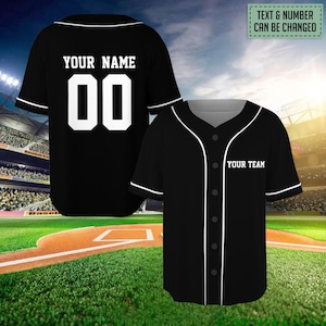 Personalized Team Name Baseball Jersey, Custom Team Name Number Baseball Jersey, Adult Youth Size, Custom Baseball Jersey Gift
