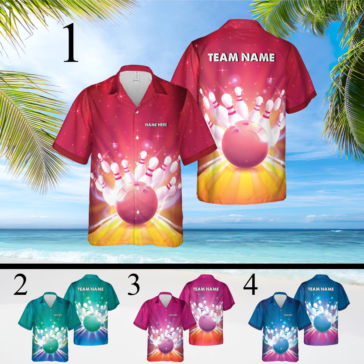 Discover Personalized Bowling Hawaiian Shirt, Custom Bowling Shirts, Bowling Jersey Shirt, Bowling Lover Gift, Fathers Day Gifts,Retro Bowling Shirts