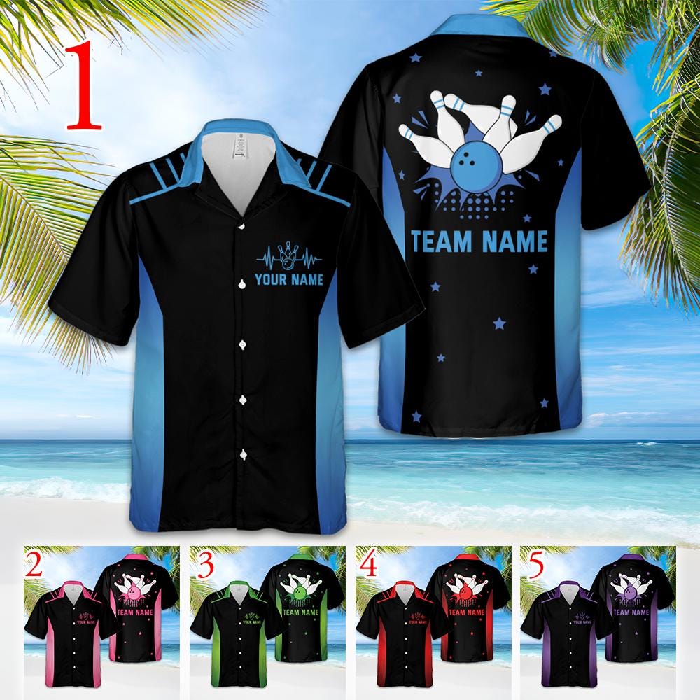 Port Authority Retro Bowling Shirt – Medium, Black-Royal, Classic Fit For Casual & Work Wear - View #9