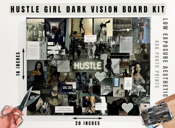 Hustle Girl Vision Board Kit With Printable Photos 4x6 Images