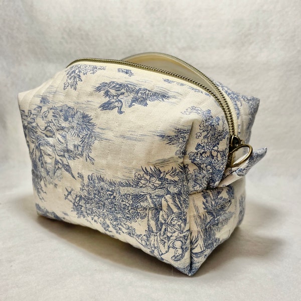 Trousse de toilette - imprimé Toile de Jouy