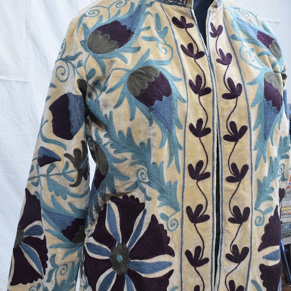 Deco Floral Suzani Purple Coat