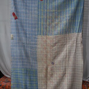 Boho Vintage Kantha Quilt Handgemacht Kantha Decke Wendbare Kantha Decke Baumwolle Sari Kantha Tagesdecke Handgenäht Kantha Decke