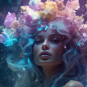 Night Elf Wallpaper Digital Art Print AI Generated Wall - Etsy