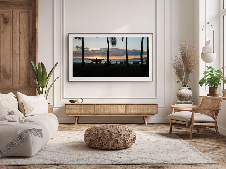 Frame TV Art Waikiki Sunset, Instant Download, Samsung Art TV, Tv Wallpaper, Digital Art, Gifts, Hawaii Photography image 5