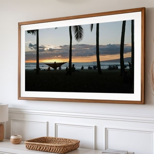 Frame TV Art Waikiki Sunset, Instant Download, Samsung Art TV, Tv Wallpaper, Digital Art, Gifts, Hawaii Photography image 4