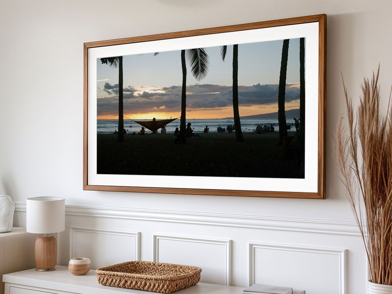 Frame TV Art Waikiki Sunset, Instant Download, Samsung Art TV, Tv Wallpaper, Digital Art, Gifts, Hawaii Photography image 4