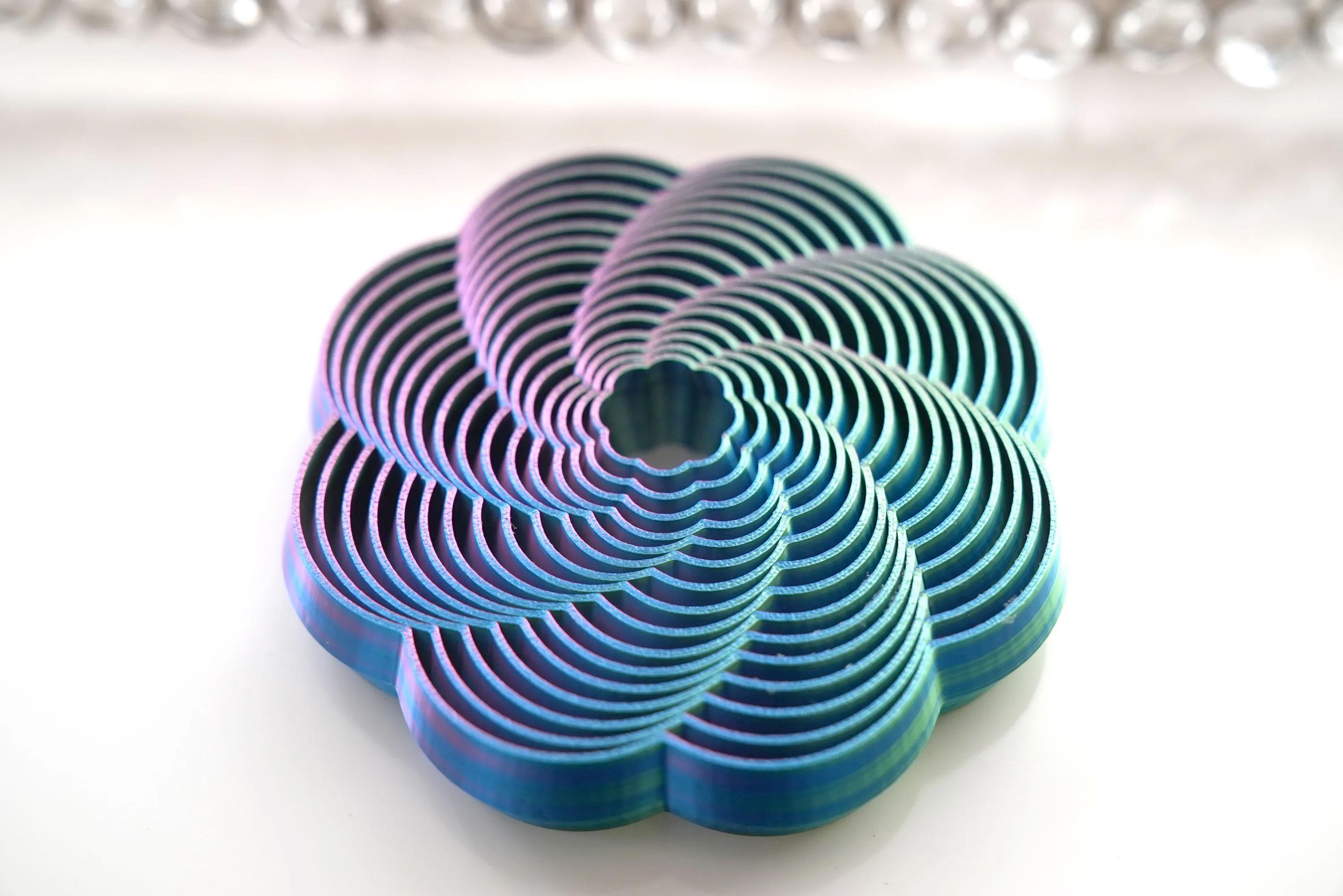 Tri-Color Tornado Fidget Toy: 3D Printed Desk Toy