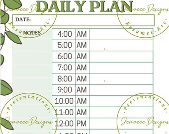 Daily Plan_Plants