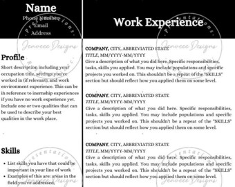 Simple Resume Template (for Canva)