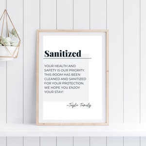 Sanitized Hotel Room - Etsy